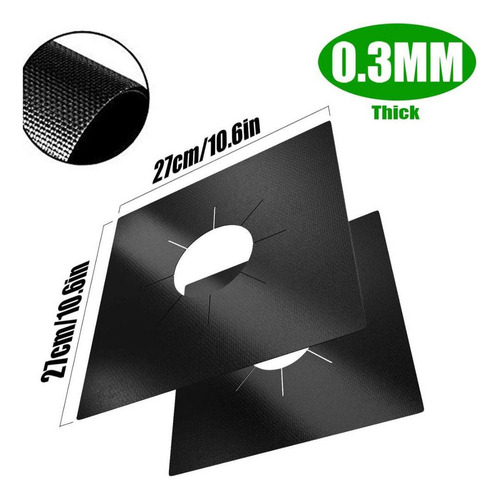 . 8pcs Quemador De Estufa Reutilizable Cubre Los Protectore