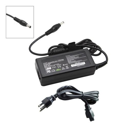 Imagen 2 de 6 de Cargador Toshiba Satellite C45d 19v 3.42a 65w