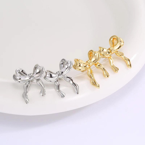 0 Pendientes De Lazo Para Mujer, Regalo De Joyería, Oro