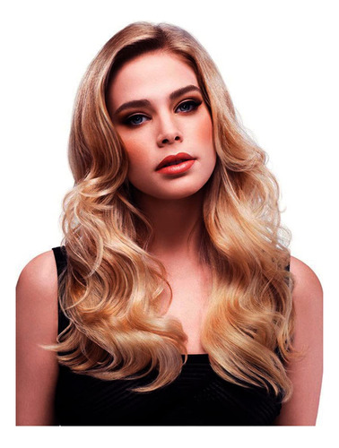 Sexy Golden Blond Long Big Wave Mix Volumen Completo Pe...