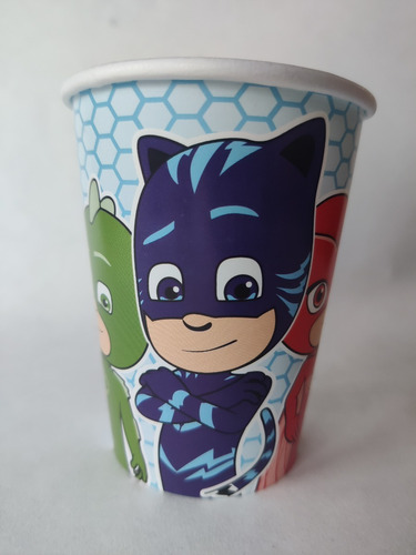 Vaso Descartable Polipapel Cumpleaños Heroes En Pijamas X10