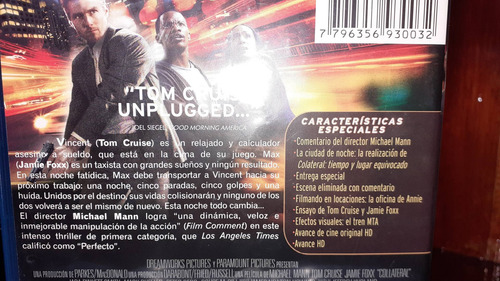 Colateral Tienpo Y Lugar Equivocado Blu Ray Original