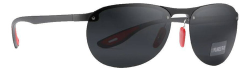 Gafas de sol polarizados Kdeam KD980 con marco de grilamid tr90 color negro, lente negra de triacetato de celulosa clásica, varilla negra de grilamid tr90