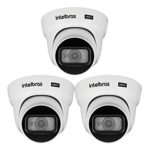 Kit 3 Câmeras Hdcvi 4k 8 Megas 20m Vhd 5820 D 4k Intelbras