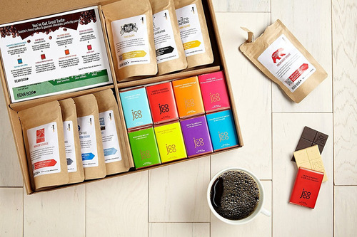 Frijol Box Gourmet Café Y Chocolate De Lujo Caja De Regalo -