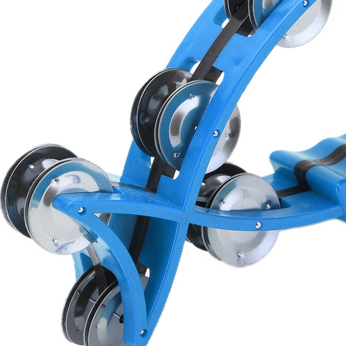 W Pandereta Smooth Hand Con Forma De Pez, Doble Hilera,