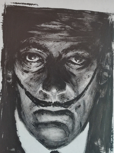 Dibujo Auto Retrato Salvador Dali Firmado