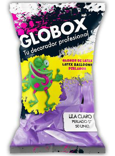 Globox Perlado 5 Pulgadas Color Lila X 50 Un.