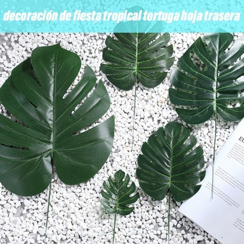 Imagen 8 de 9 de 90 Piezas 6 Tipos De Hojas De Palma Artificial Monstera