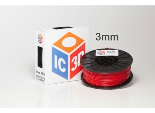 Ic3d Red 2.85mm Abs 3d Printer Filamento - 1kg Spool - Preci