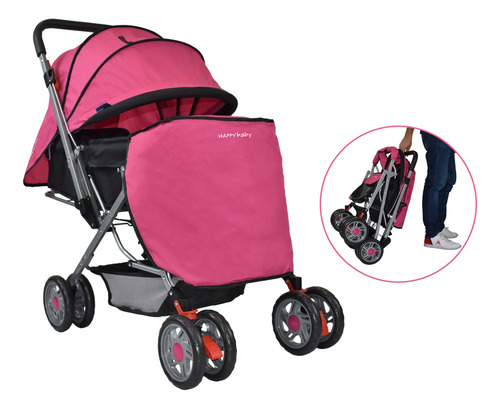 Coche Reversible Bebe Dallas Con Pañalera Happy Baby