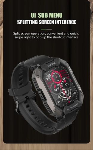 Smartwatch C20 Plus Relógio Inteligente Chamada Bluetooth Caixa Preto Pulseira Off-white Bege