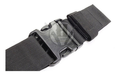 Imagen 3 de 7 de Pistolera Muslera Universal Negra Con Porta Carg Rbn Tactica