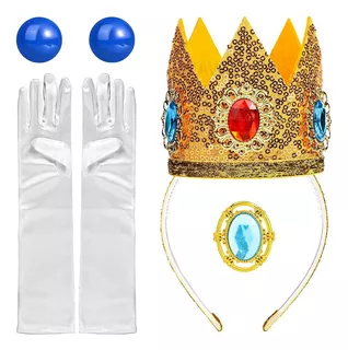 Corona Para Princesa Peach Nueva Pelicula Cosplay Disfraz De Fiesta Para Mario Halloween Navidad Regalo Con Accesorios