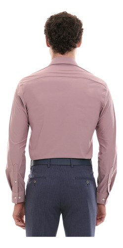Camisa Para Hombre Formal Slim Tejido Liso Vittorio Forti