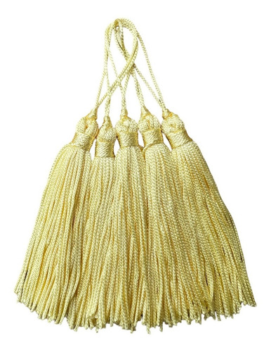 Franjas De Seda Pingente Tassel Preto 25 Unidades Cor Amarelo bebê