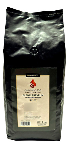 Cafe En Granos Tostado Maceda 100% Puro 1kg Blend Premium