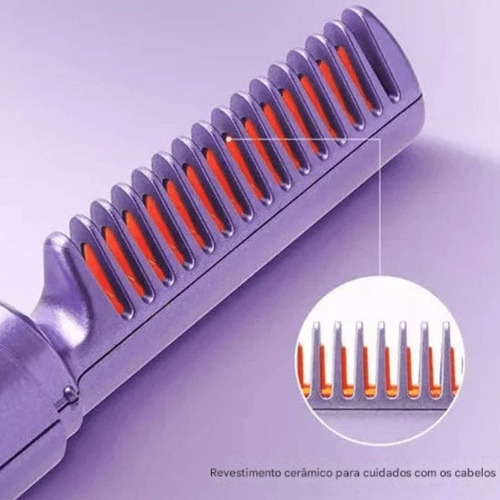 Mini Pente Alisador De Cabelo Sem Fio Chapinha Portátil