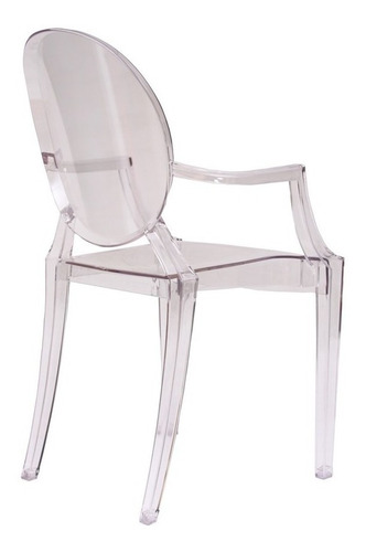 Cadeira Louis Ghost Com Braço Cristal Policarbonato 154kgs Cor da estrutura da cadeira Transparente