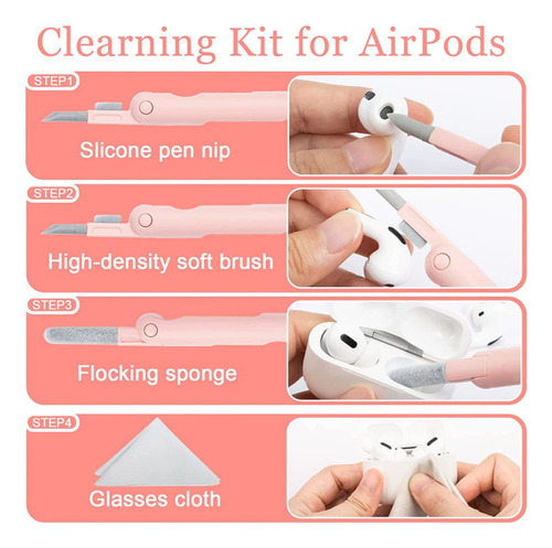 Kit 7 En 1 Cepillo Limpiador Para Teclados Y Accesorios Azul