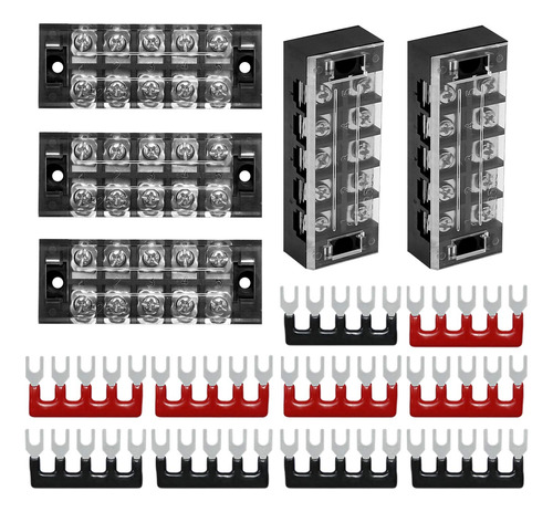 5 Tira Terminal Doble Fila Posicion Bloque 600 V 25 Pieza