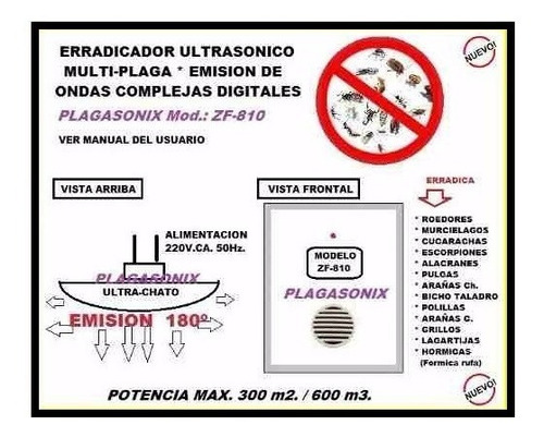 Imagen 5 de 10 de Repelente Ultrasonico Alacranes Escorpiones Solidex Zf-810
