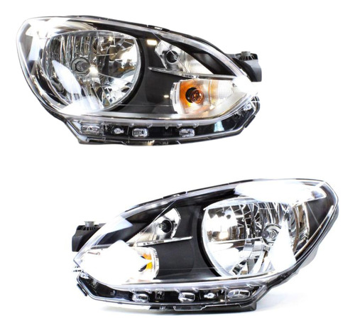 Par Farol Dianteiro Cromo Up! 2017 Genuíno Volkswagen
