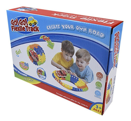 Imagen 9 de 9 de Pista De Coche Flexible Infantil 1 Auto Para Niños Log-on
