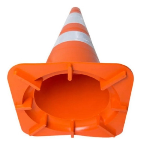 Kit 15 Cone Flexível 75cm Laranja Refletivo Norma Nbr 15071