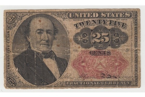 Billete De 25 Centavos De 1874 De Estados Unidos De América