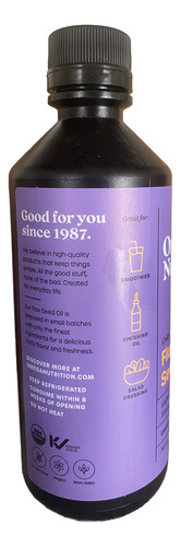 Aceite Lino Flax Oil Organico 355ml Envio En Frio