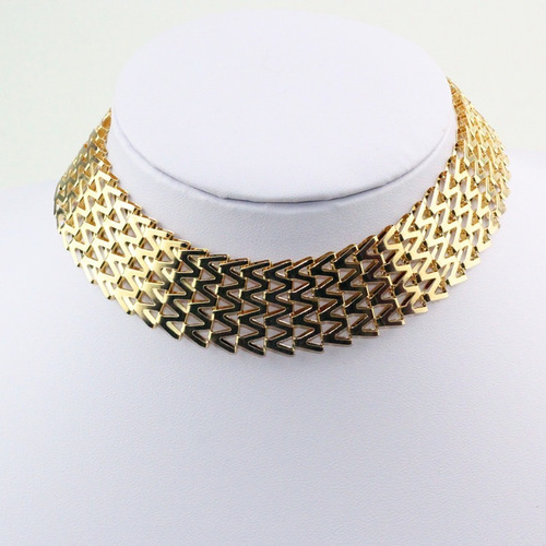 Imagem 4 de 8 de Gargantilha Colar Folheado Ouro Pescoço Lindo Chocker