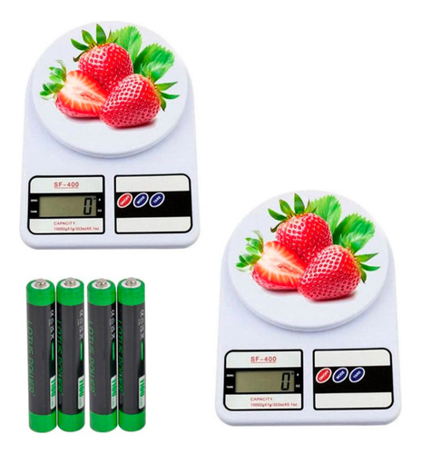 Balanza Gramera Digital Portátil 10kg Pantalla Lcd 2 Set