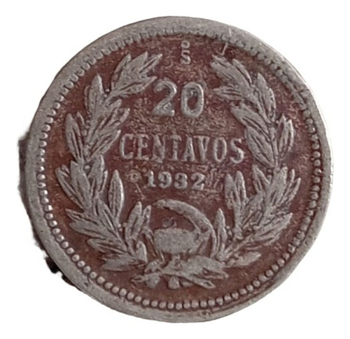  Moneda Chile 1932 20 Centavos 