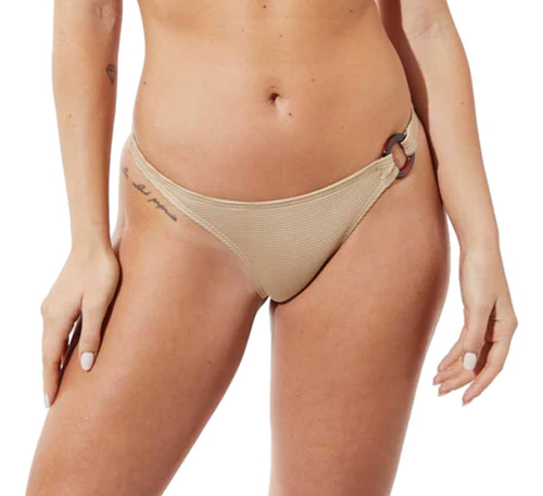 Bombacha Bikini Mare Moda Tela Texturada Aro Lateral Forrada