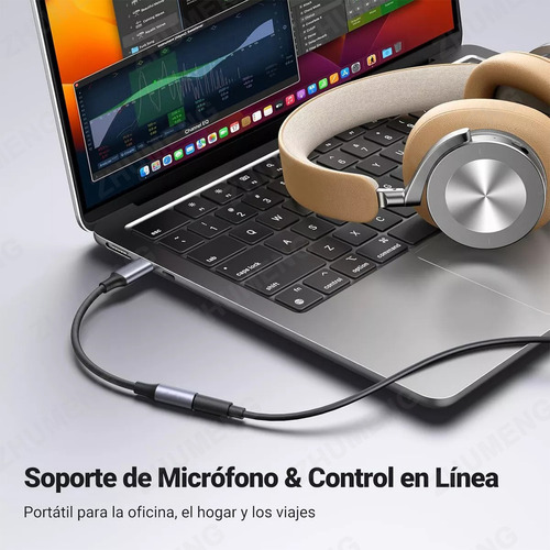 2 Kit Adaptador Tipo C A Jack 3.5mm Auriculares Tipo C 90°+forma U Audio Adaptador para Auricular para iPhone 15/16 Serie para Samsung Galaxy A56/ A36/ M15/ M55/ S25/ S24