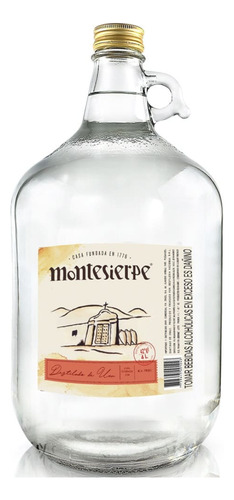 Pisco Peruano Montesierpe - Quebranta - 4l