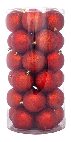 Esferas Navideñas Colgable 30 Pzs Plastico Arbol Navidad 8cm