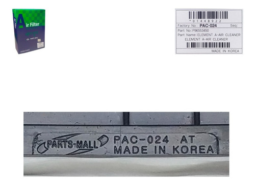 Imagen 5 de 6 de Filtro Aire Parts- Mall Optra Limited Desing Advance