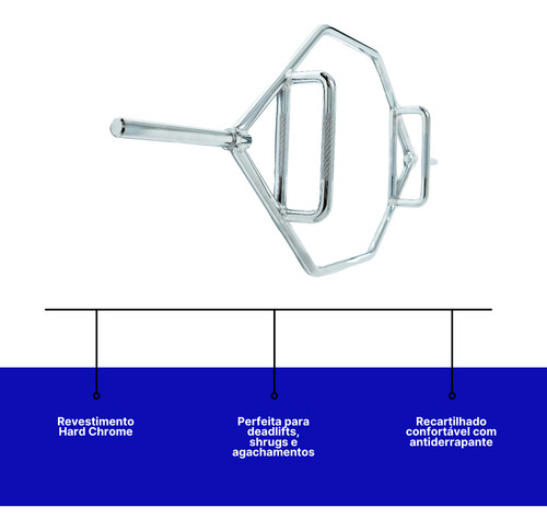 Barra Hexagonal Musculação Academia Ponteira Standard