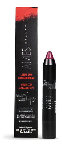 Labial Aines Beauty Powder Matte Lips 2.5 G Acabado ACABADO POLVO Color Nude