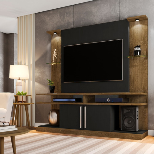 Imagen 3 de 3 de Centro De Entretenimiento Home York Led Mdr/ptf