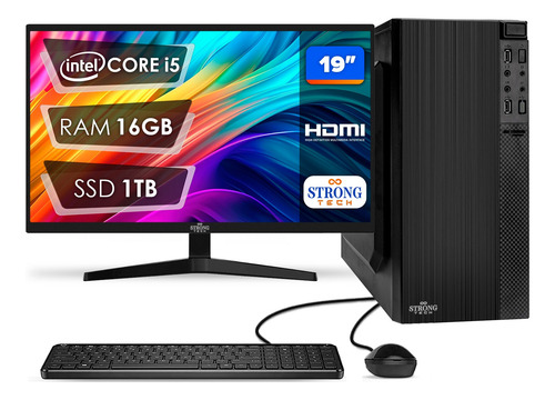 Pc Computador Completo Intel I5 16gb Ssd 1tb 19 Strong Tech