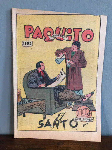Antiguo Cómic Mexicano Paquito Presenta A El Santo Año 1945.
