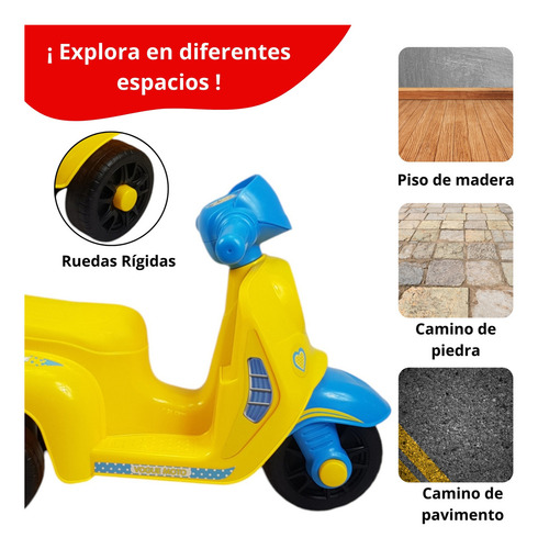 Montable Correpasillos Para Niños Juguete De Equilibrio moto Color Amarillo