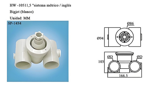 Hidrojet Giratorio Accesorios Para Jacuzzi Piscinas Albercas