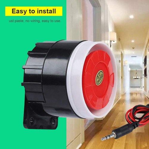 Mini Bocina Roja Con Cable, Sistema De Alarma, Sistema De Al