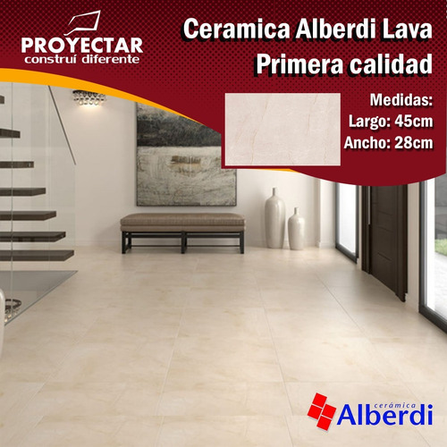 Imagen 2 de 4 de Ceramica Alberdi Lava 28 X45 1ra Proyectar Materiales