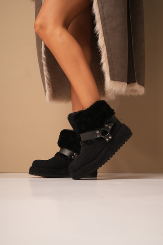 Pantubotas Mujer Plataforma Caña Pelo Estribo Invierno Oslo
