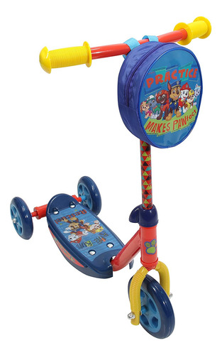 Playwheels Paw Patrol - Patineta De 3 Ruedas, Azul/rojo